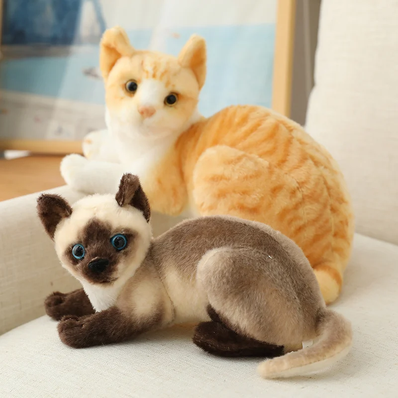 26cm Real-life Cute Plush Cat Doll Soft Stuffed Animal Plush Kitten Toys for - £12.10 GBP+