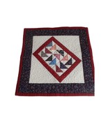 Vintage 1992 Quilted square wall hanging Which way did they go? Estate - $825.86 MXN