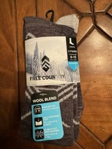 NWT 3 Pair Wool Socks Crew Length Size 6-10 Unworn Free Country Hiking Outdoors - £19.10 GBP