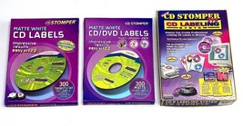 CD Stomper Pro CD Label Design Applicator System Label Kit PC Mac &amp; 550+ Sheets - £31.04 GBP