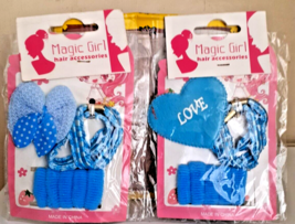 Magic Girl Blue 8 Pieces Pack Hair Accessory Set UK - £4.74 GBP