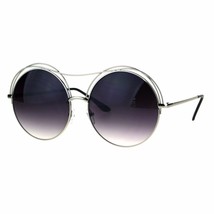 Womens Round Circle Sunglasses Oversized Wire Metal Top Frame UV 400 - £13.97 GBP