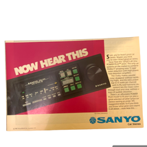 Sanyo Car Stereo Print Ad December 1982 Original Color 5.5 x 11 Collectorcore - £7.76 GBP
