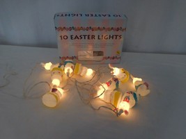 Easter Set of 10 Pastel Multi-Color Rabbits Spring Lights  White Wire Vi... - £28.49 GBP