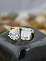 Pear And Emerald Cut Engagement Ring Lab Grown Diamond, 4.00 CT Diamond ... - $356.00