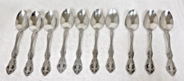 10 Oneida Michaelangelo Heirloom Stainless Flatware Teaspoons 6" Long - $54.45