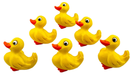 x6 Vintage Wooden Yellow Duck Duckie MCM Playroom Drawer Knobs Lot A - £19.77 GBP