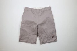Vintage Dickies Mens 36 Custom Cut Spell Out Double Knee Loose Fit Shorts Gray - £35.26 GBP