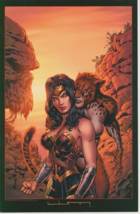 Liam Sharp SIGNED DC Comics JLA Art Print ~ Wonder Woman &amp; Cheetah - $39.59