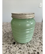  Vintage  Jadeite Fire King Anchor Hocking grease jar with lid - $60.00