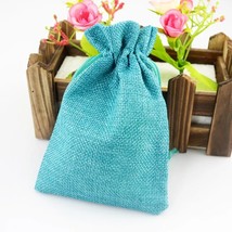 50pcs Gift Bag Vintage Style  Burlap Linen Jewelry Travel Storage Pouch Mini Can - £120.06 GBP