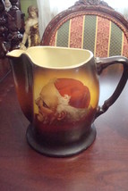 Antique Large IOGA Warwick WV c1900s monk pitcher handpainted[a8] - £47.63 GBP
