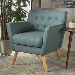 Christopher Knight Home Meena Mid-Century Modern Fabric Club Chair, Dark... - $340.99