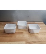 Set 3 Oakdale collection Small Square Baking Dish Stoneware Casserole Po... - $30.27 CAD