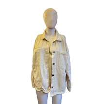Carly Jean Los Angeles Women’s Medium White Denim Jacket – 100% Cotton - $38.61