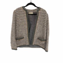 VTG 1960&#39;s Abe Schrader Mohair women 16 Box Style Wool Blazer trimmed in... - $33.43