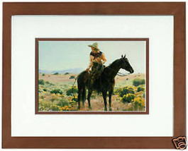 The Skies Are Not Cloudy All Day Terri Moyers Cowgirl Double Matted Framed Print - £35.19 GBP