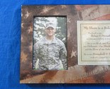 AMERICAN FLAG MY HERO IS SOLDIER DIY 2 PICTURE MILITARY PROUD FRAME DECO... - $24.29