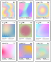 Roxbury Row Set Of 9 8X10 Unframed Aura Posters For Room Aesthetic, Angel Number - £35.10 GBP