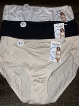 Jockey ~ 3-Pair Women&#39;s Brief Underwear Panties Modal Blend ~ L/7 - £17.32 GBP