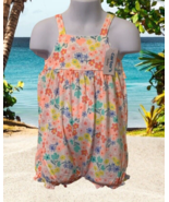 Carters Baby Girls Floral Romper Size 12M Sleeveless - $10.77