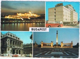 Hungary Postcard Budapest Multi View Night - £2.32 GBP