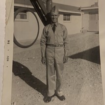 Found Black &amp; White Military Photograph 1950s WW2 Army Uniform Williams - $8.10