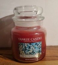 Yankee Candle Hollyberry Housewarmer Jar Candle 14.5 Ounce RETIRED - £34.90 GBP