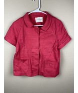 Banana Republic Petites S Pink Cotton Cap Sleeve Blazer Jacket Career Work - $349.53 MXN