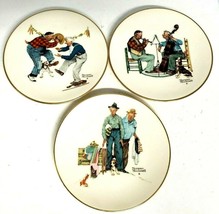 Gorham Norman Rockwell Collectors Plates China The Four Seasons Series 1981 Set - $39.95