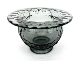 Ladies&#39; Smoke Glass Cuspidor Spittoon, Fenton Art Glass, Basket Weave &amp; ... - $146.95