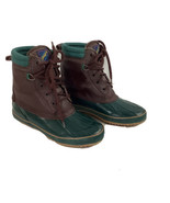Sporto Vtg  Womens Size 6 Duck Boots  Brown Green  STEEL SHANK Waterproof - $17.58