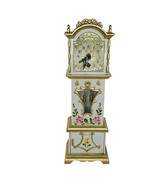 Vintage Engstler Grandfather Clock Miniature Hand-Painted Floral Design ... - $79.99