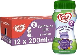 Cow &amp; Gate 2 Follow On Milk Liquid 200ml x 12 - $18.82