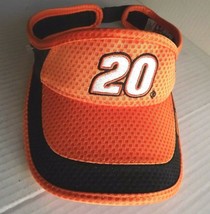 Nascar 20 Tony Stewart Joe Gibbs Racing Orange Visor Adjustable Baseball Cap Hat - £12.54 GBP