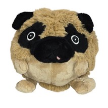 Squishable Plush Mini Pug Dog Brown Stuffed Animal Puppy Sewn Eyes 2017 7&quot; - £8.37 GBP