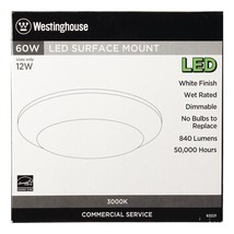 Westinghouse 63221 Led Recessed Light Fixture, White, 12 Watts - $15.84