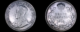 1918 Canada 5 Cent World Silver Coin - Canada - George V - £5.42 GBP