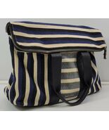 Splendid Women's Hobo Tote Cotton Striped Bag Blue Black White - $49.49