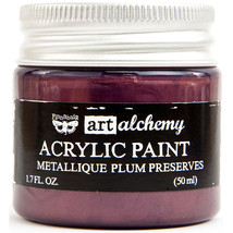 Finnabair Art Alchemy Acrylic Paint 1.7 Fluid Ounces-Metallique Plum Preserves. - £14.17 GBP