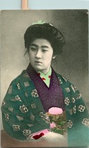 Vtg Postcard 1910s Japan Traditional Pre-War Geisha Woman Hoshinoya 4Chrome UNP - £21.64 GBP