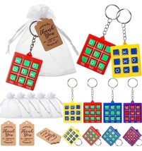12 Pc Tic Tac Toe Keychain Set Game Party Favors Includes Bags And Tags - £7.38 GBP