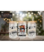 Spooky 16oz Can, 16oz Glass Can with Momster Wrap, Spooky Season Design,... - £14.42 GBP
