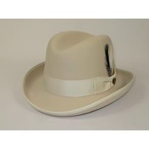Men Bruno Capelo Dress Formal Hat Australian Wool Homburg Godfather GF110 Bone image 3