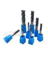 Straight Shank 2-12Mm Cnc Sq.Are Nose End Mills, Carbide Tungsten Steel ... - $67.08 CAD