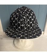 Vintage New Era Chicago White Sox Baseball Hat - 7 5/8 Fitted Black White - $38.18 CAD