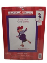 Candamar Designs Counted Cross Stitch, Red Hat Society Carefree Ruby Cra... - $5.82