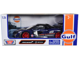 McLaren Senna #56 Dark Blue and Silver with Orange Stripes &quot;Gulf Oil&quot; &quot;Gulf Die- - £35.85 GBP