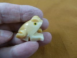 (y-fro-45) tan baby FROG carving stone gemstone SOAPSTONE love little frogs - £6.71 GBP