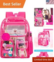 Lightweight Transparent Backpack with Cushioned Straps - Perfect for Travel - $36.00